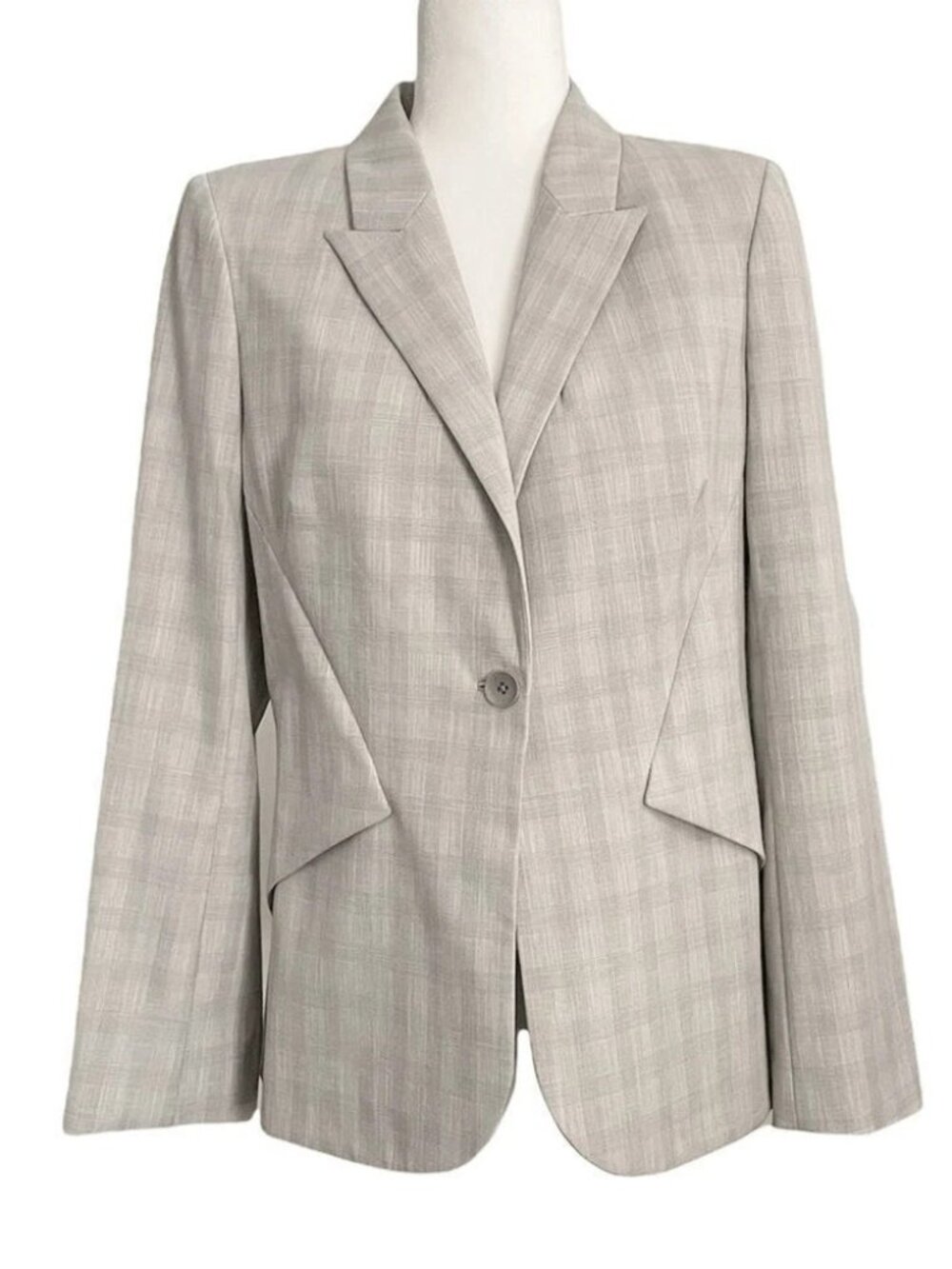 ELIE TAHARI Allegra jacket in gray plaid (sz4)
